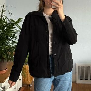 Banana Republic Black Bomber Rain Jacket
